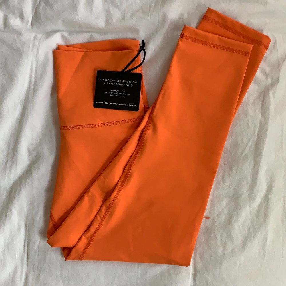 NWT bright orange DYI Sport leggings